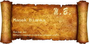 Masek Bianka névjegykártya